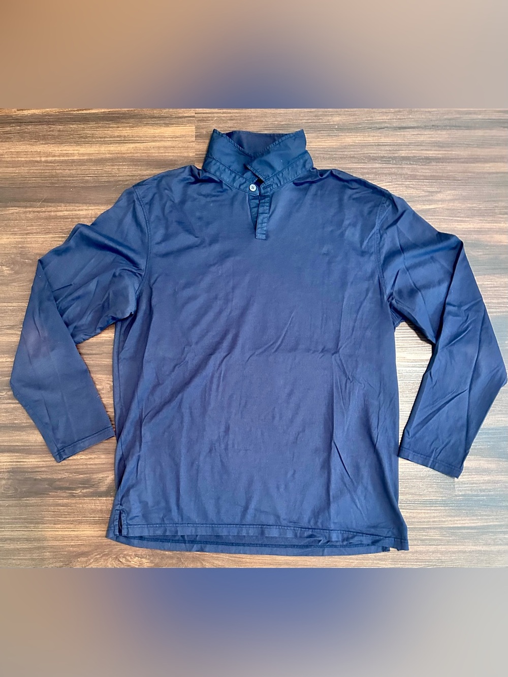 Murano Navy Long-Sleeve Polo Shirt